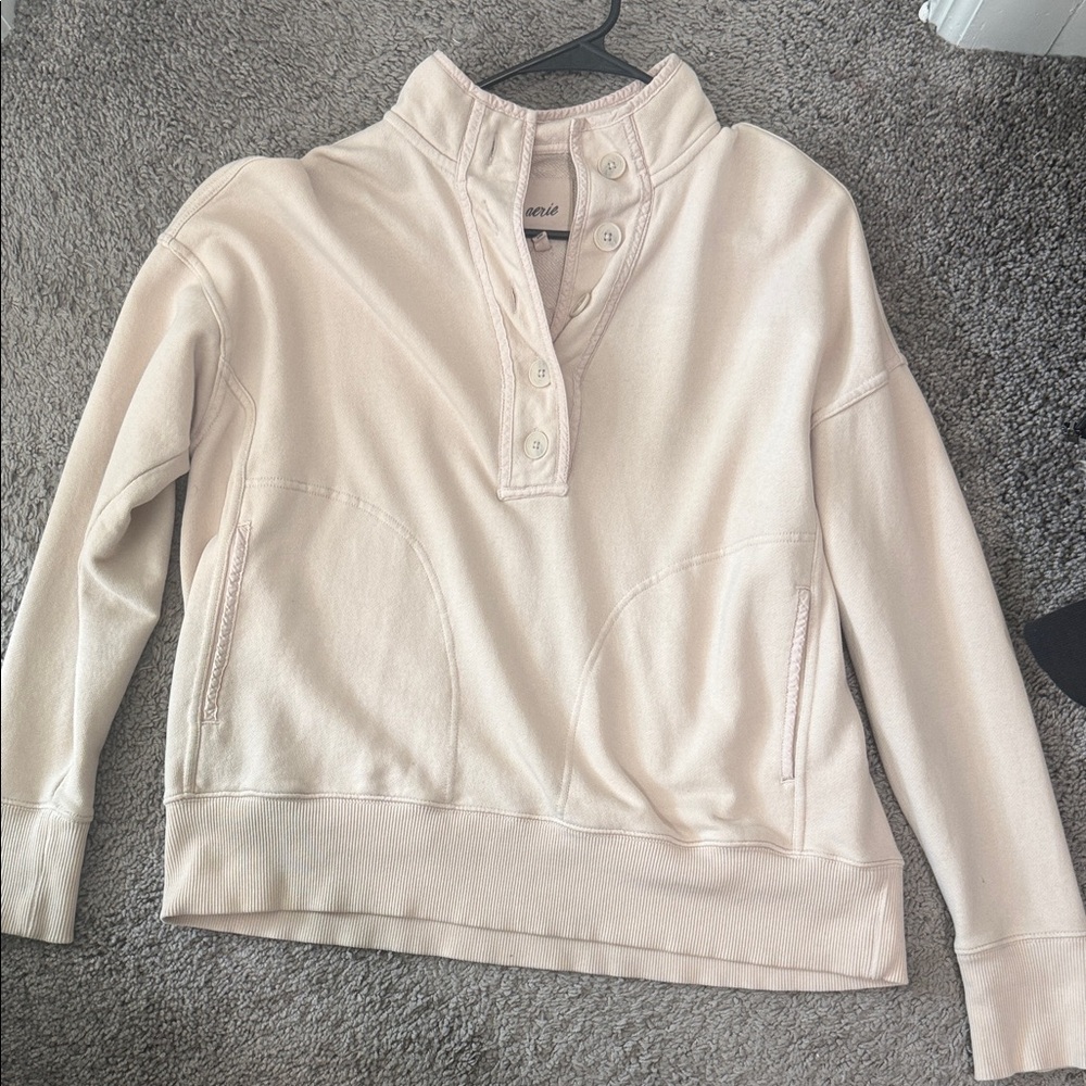 Aerie Cream Knit Pullover